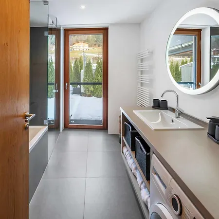 Modern Garden With Sauna Near Lift